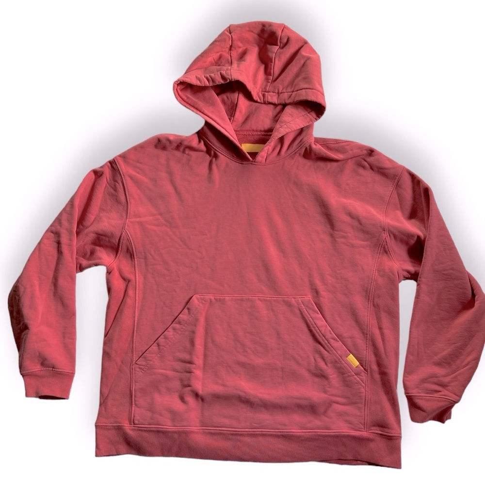 Casual Unisex  Hooded Sweatshirt - Dusty Rose/ Washed red color
